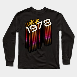 Vintage Made in 1978 ))(( Retro Birthday Year Gift Long Sleeve T-Shirt